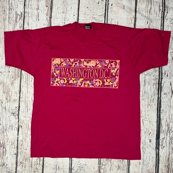Vintage Washington DC Travel Tourism 1990s Graphic Destination Tshirt - Picture 1 of 4